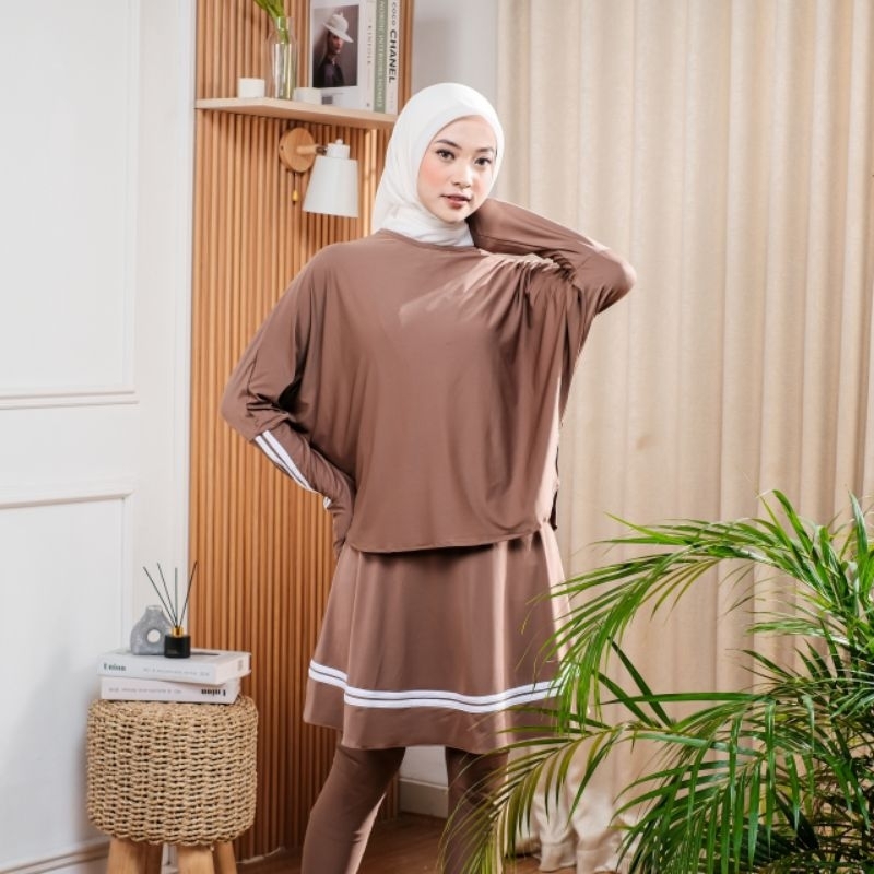 setelan olahraga stella - baju olahraga satu set - olahraga set jersey zoya premium