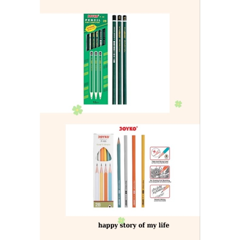 

PENSIL 2B JOYCO PENSIL JOYCO HIJAU DAN MIX WARNA