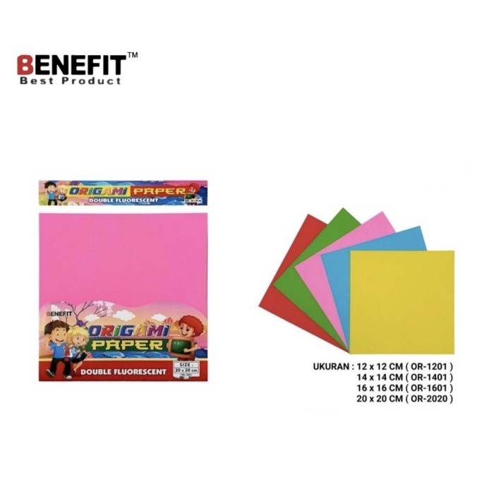 

Kertas Origami Benefit 16x16cm Isi 20 Pack