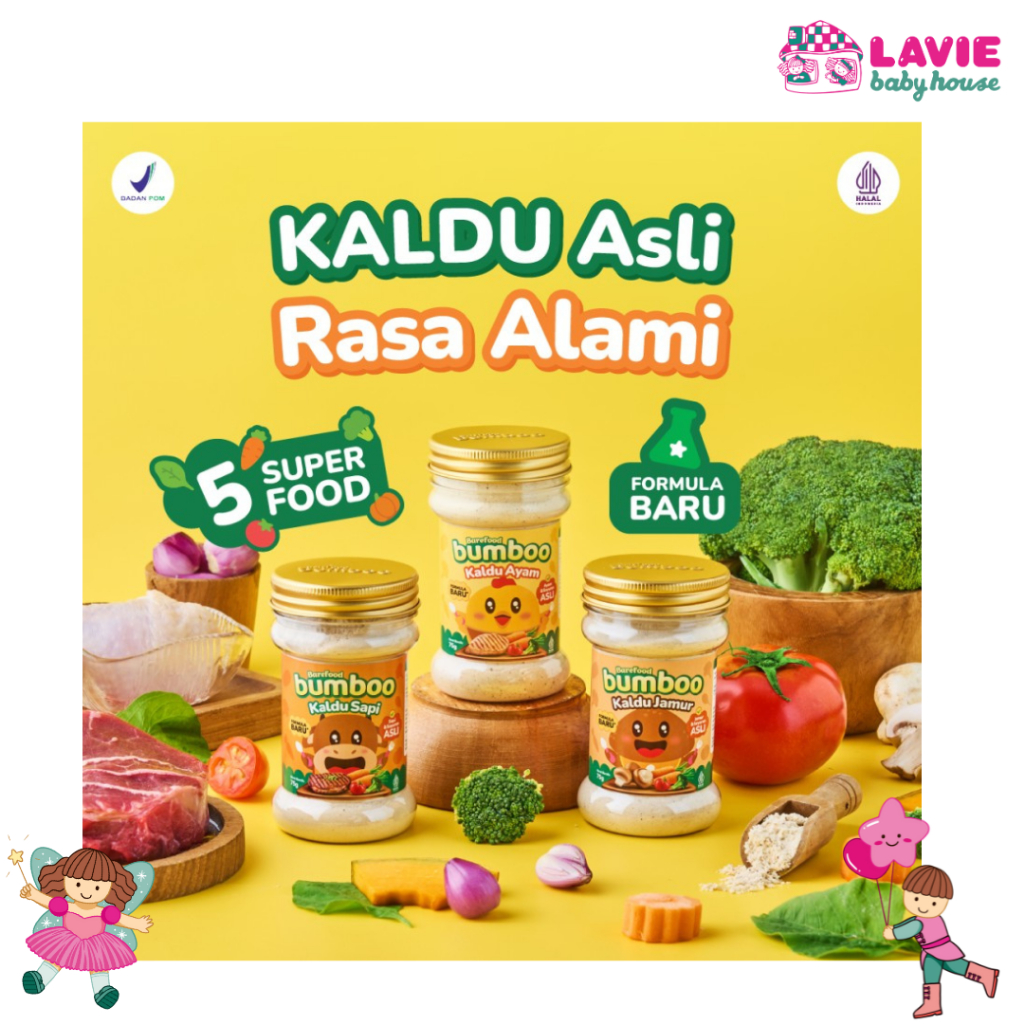 

BUMBOO Kaldu Anak MPASI – Kaldu Bubuk Alami Tanpa MSG, Gula & Garam | Rasa Asli untuk MPASI Bayi | Kaldu Sehat dari Bahan Pilihan | Aman untuk 6 Bulan+ - Lavie Baby House