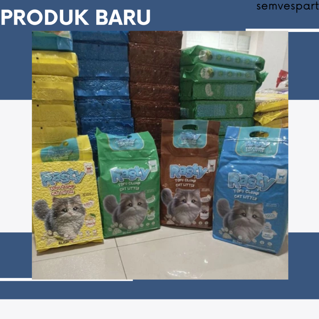Pasir tofu Rasty 8 liter tofu clump cat liter tofu 8 liter promo