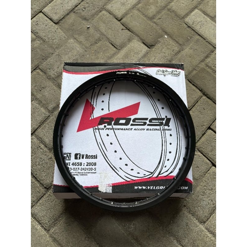 VELG RING 18 140 160 185 ROSSI VELK ROSSI 140 160 185 RING 18 HITAM GILAP BLACK GLOSSY ORIGINAL
