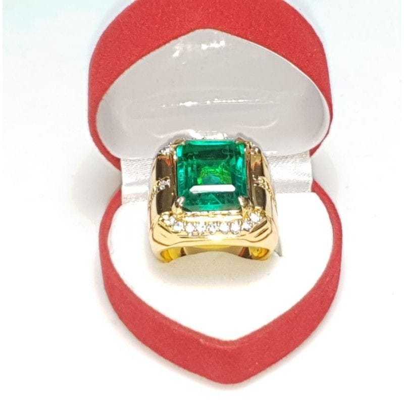 Batu cincin permata zambrud colombia crystal
