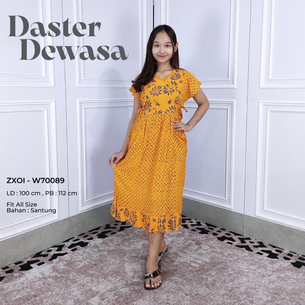 DASTER BATIK WANITA DASTER MURAH BAHAN SANTUNG UKURAN ALL SIZE DASTER CANTIK RIA BATIK SOLO