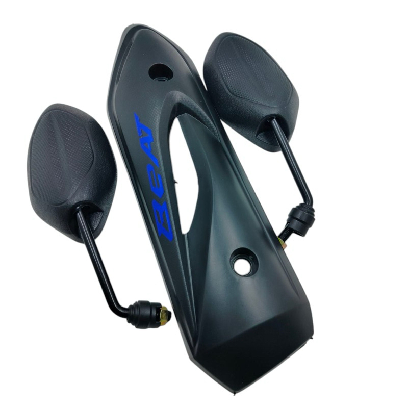 Tutup tameng knalpot beat karbu+spion beat hitam standar ORI plus logo beat karbu 2008-2012 Scoopy b