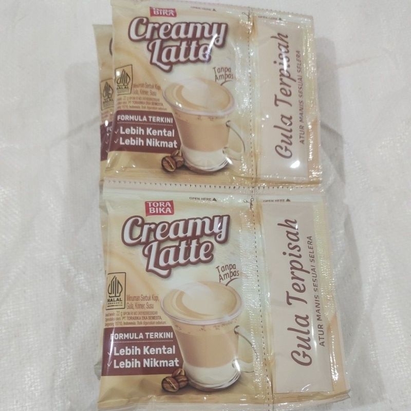 

Tora Bika Creamy Latte gula terpisah
