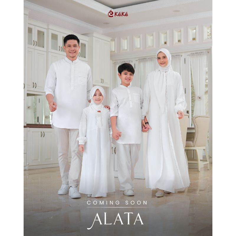 COUPLE GAMIS ANAK DAN KOKO ANAK KEKE ALATHA WHITE SERIES