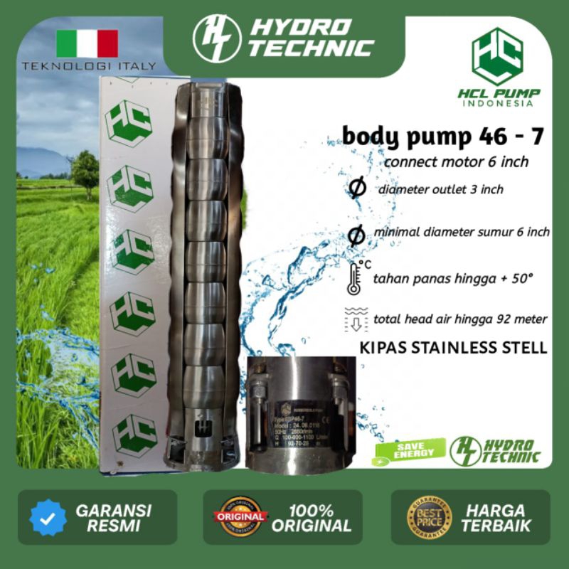 pump body/kipas submersible hcl pump stainless steel 46-7