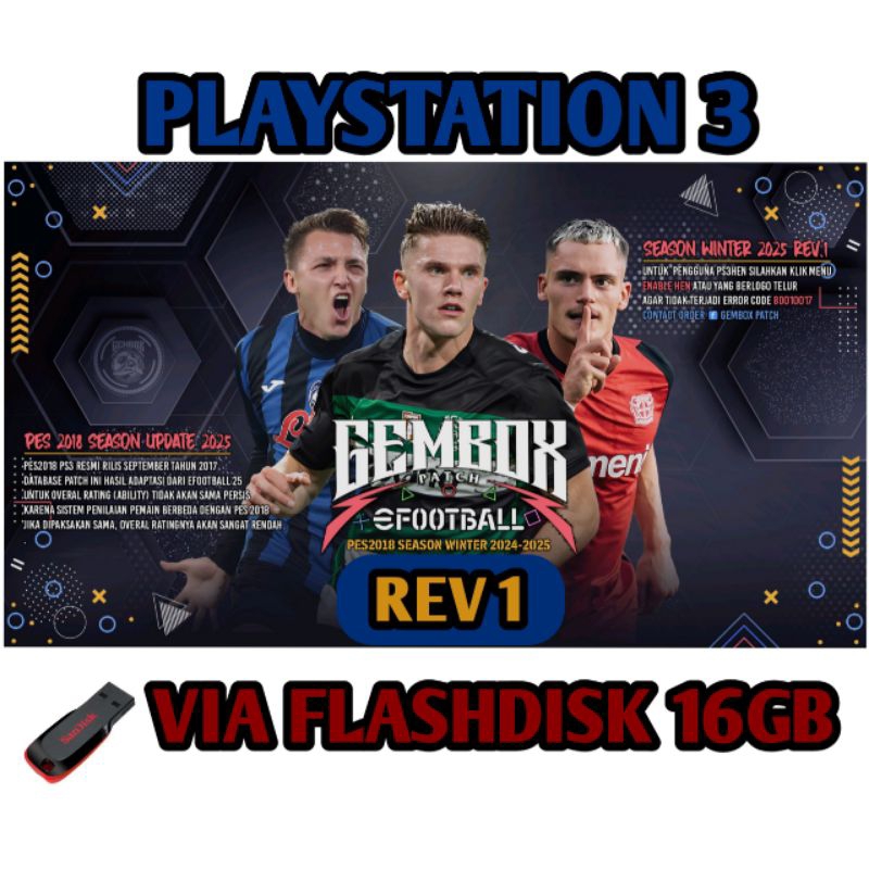 Game Bola PS3 GEMBOX WINTER 2025 || Via Flashdisk