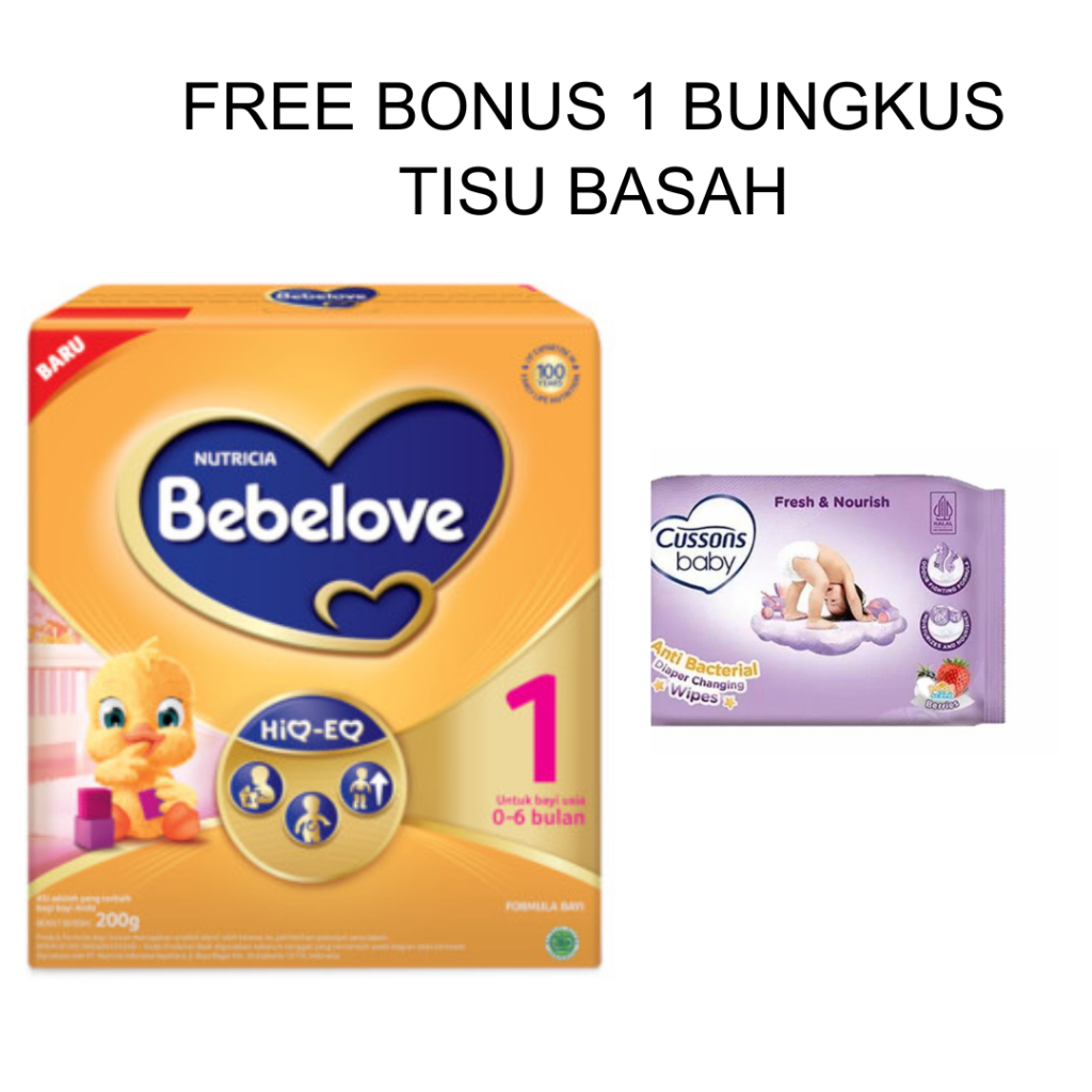 

NUTRICIA BEBELOVE GRO GREAT UNTUK USIA 0-6 BULAN (TAHAP 1) 200 GR