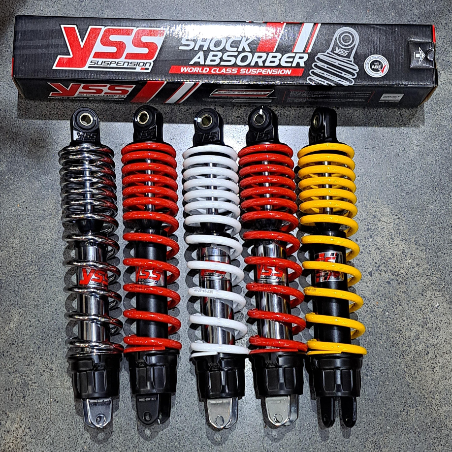 Shock YSS All New Pro Plus 330mm Vario Beat Fazzio Scoopy X-Ride Skok Matic Hitam Merah Kuning