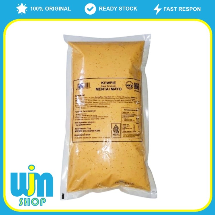 

kewpie Mayonaise Mentai Mayo 1kg Saus Salmon Mentai Halal
