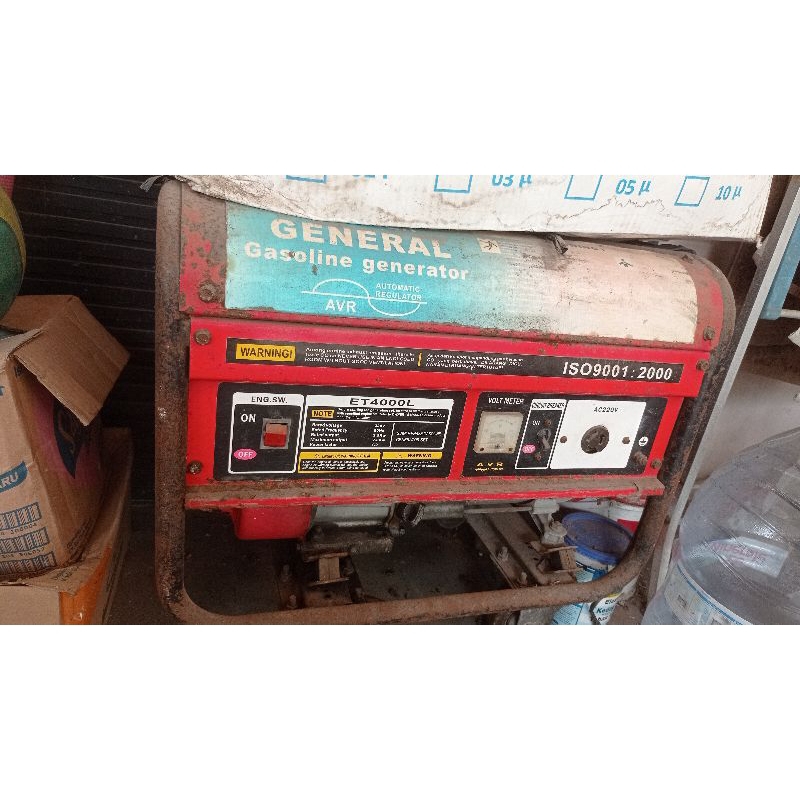Mesin Genset General ET4000 L ( bekas pakai). Starter original - tanpa accu