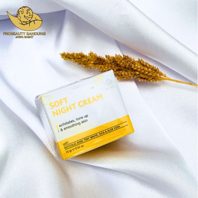 Probeauty Soft Night Cream / Krim Malam Aha Dengan Whitening Complex