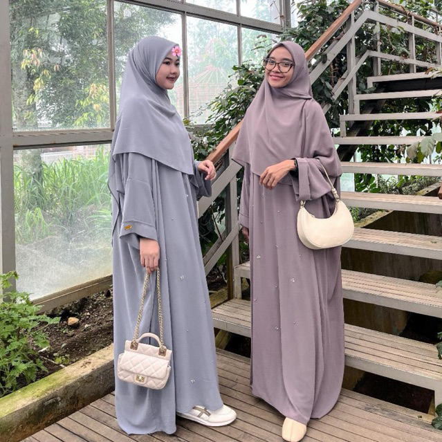 Tsurayya - One Set New Dubai Payet (Sudah dapat Inner abaya+Outer abaya+Hijab instan+Cadar)/One Set 