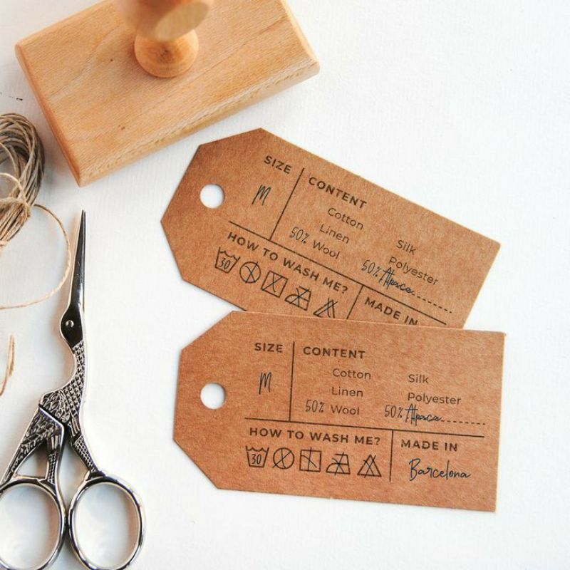 

~ HANGTAG CRAFT COSTUME (gratis dsain) label kertas/label gantung/hangtag craft/cetak bulak balik dua sisi/coklat/label merk