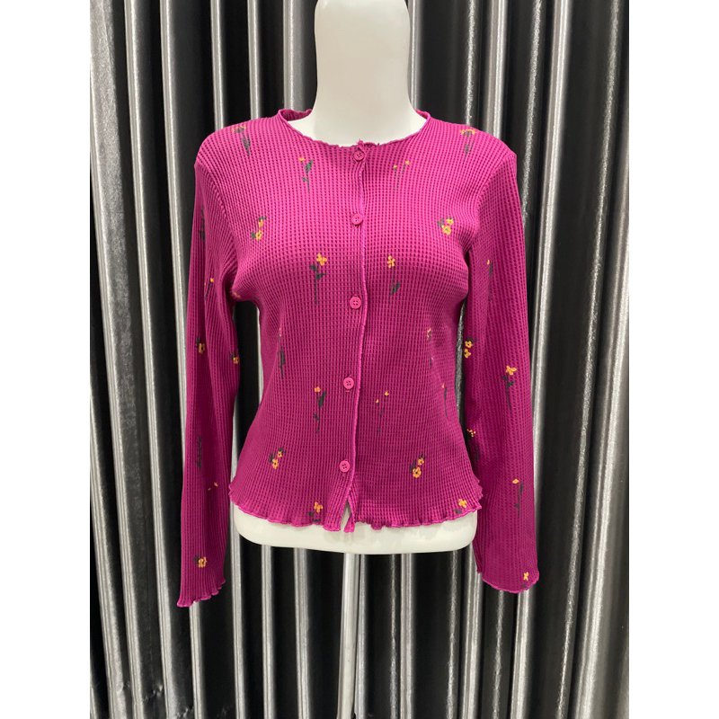 Preloved Cardigan Pink Fuschia