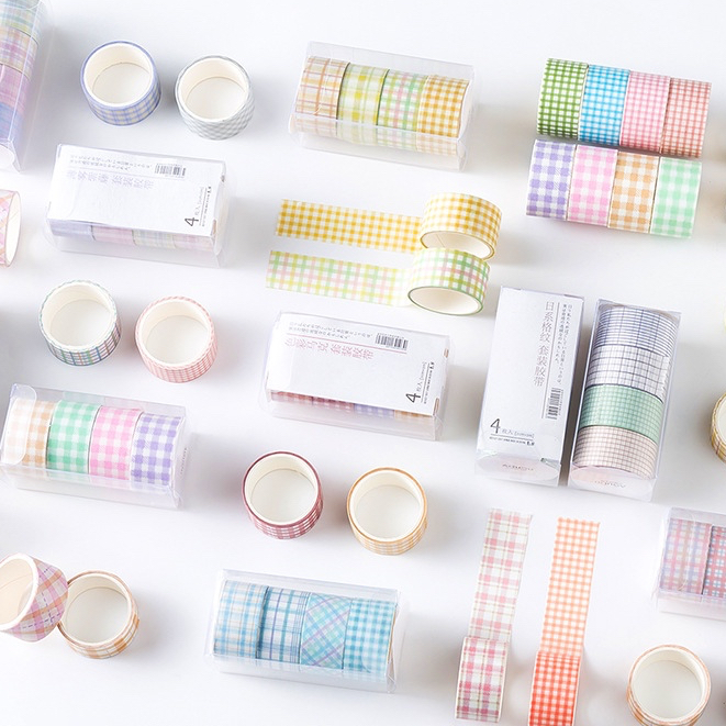 

4 pcs selotip atau Washi Tape Lucu untuk Planner Decoration