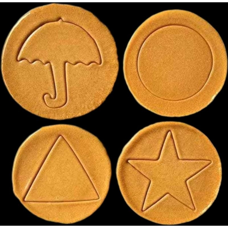 

PERMEN DALGONA CANDY SQUID GAME FREE BOX TUSUK GIGI | SQUID GAME 1 BOX ISI 10PCS