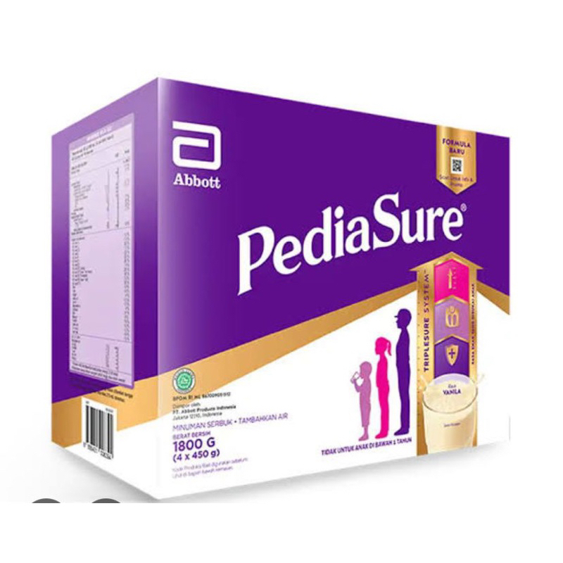 

Pediasure susu penambah berat badan rasa vanila 1800gr (4x450gr)
