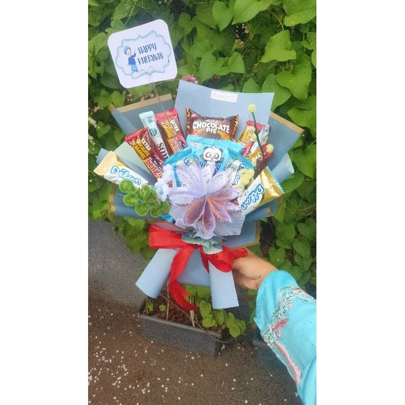 

buket aneka coklat dan snack