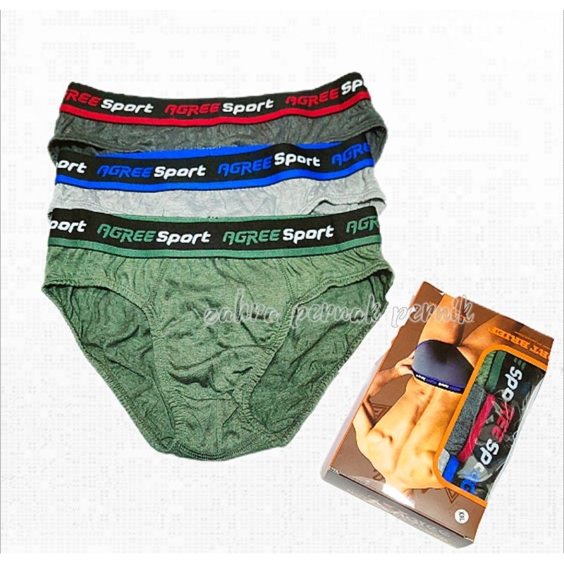 BUNDLING 3 BOX - CELANA DALAM COWOK AGREE ISI 3/ CD PRIA ISI 3 AGREE