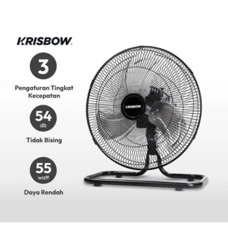 KRISBOW Kipas Angin Industrial 16 Inci 2 in 1 55 Watt / Kipas Angin Besi Krisbow 16 Inci / Kipas Ang