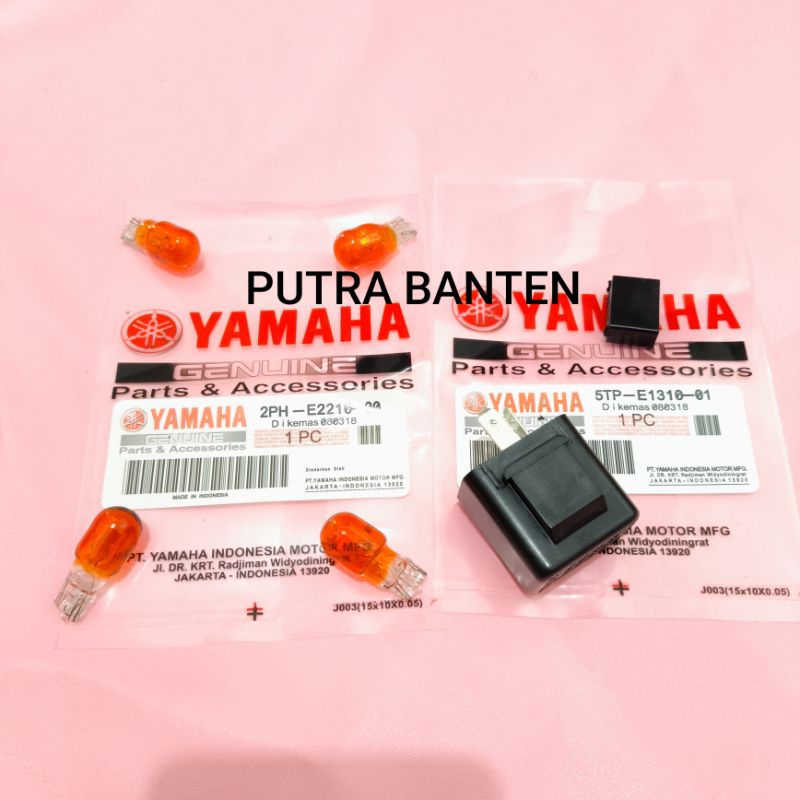 (2-ITEM) (5TP) FLASHER FLASER SEIN RELAY YAMAHA MIO SPORTY MIO SMYLE FINO JUPITER VEGA XRIDE SEMUA M