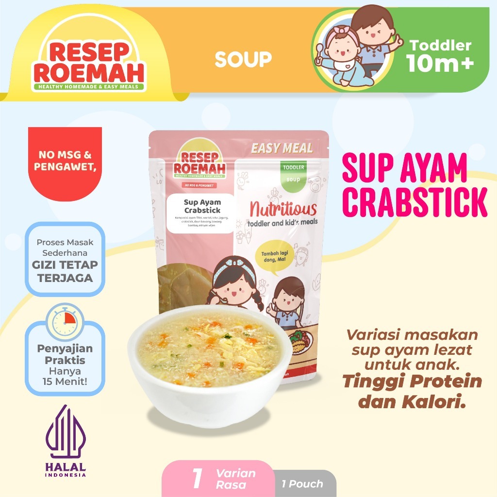 

Resep Roemah Sup Ayam Crabstick / Chicken Crabstick Soup / Makanan Sehat Anak Balita / Kids Healthy Homemade Frozen Food / No MSG
