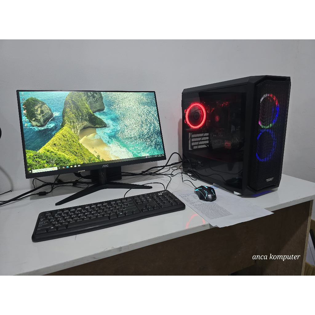 PC Rakitan Gaming & Desain Grafis AMD Ryzen 5 2400G fulset