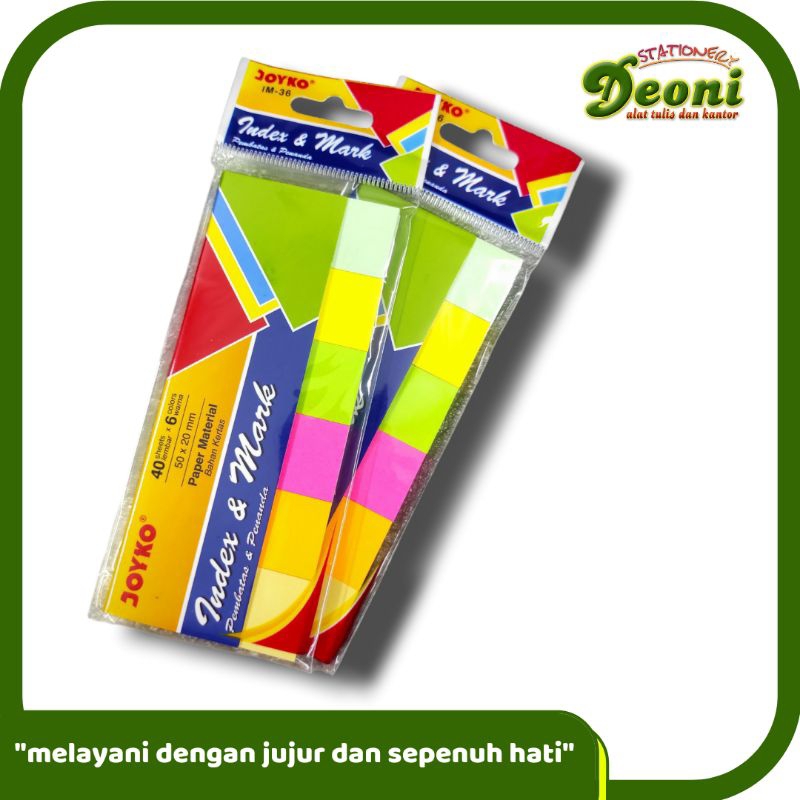 

JOYKO Sticky Note Post It IM-36 Pembatas Penanda 50*20mm 40sheet