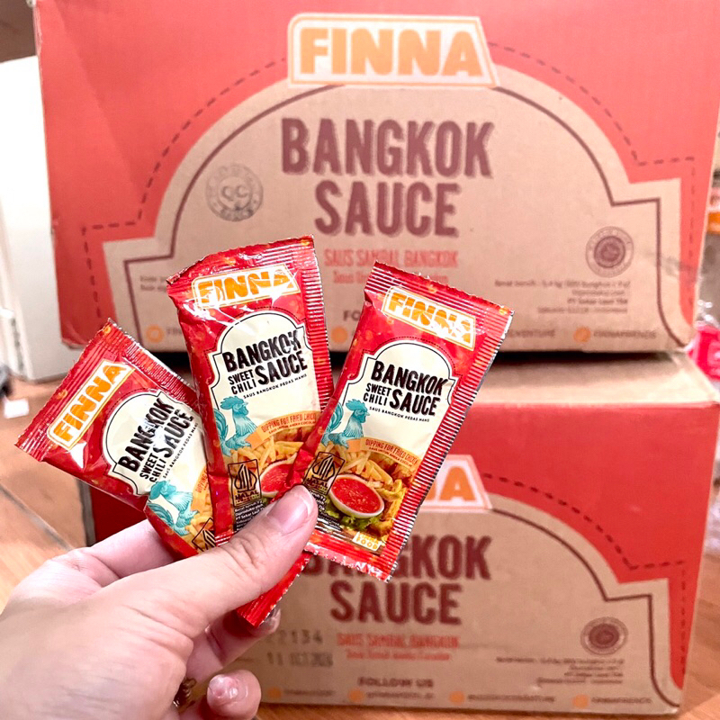 [KEMASAN DUS] Finna Saos Bangkok 9gr isi 600 pcs Rasa Asam Manis Dipping Sauce | saos gacoan | whizz