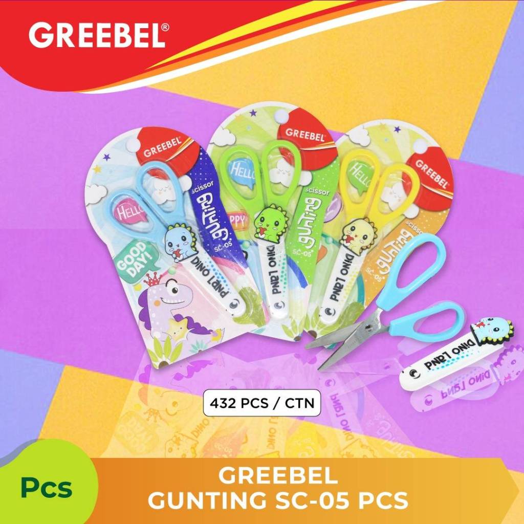 

[PAPERANDPLAY] GREEBEL GUNTING Mini | Gunting Anak | Gunting SC-05 | Gunting Sekolah / Pastel