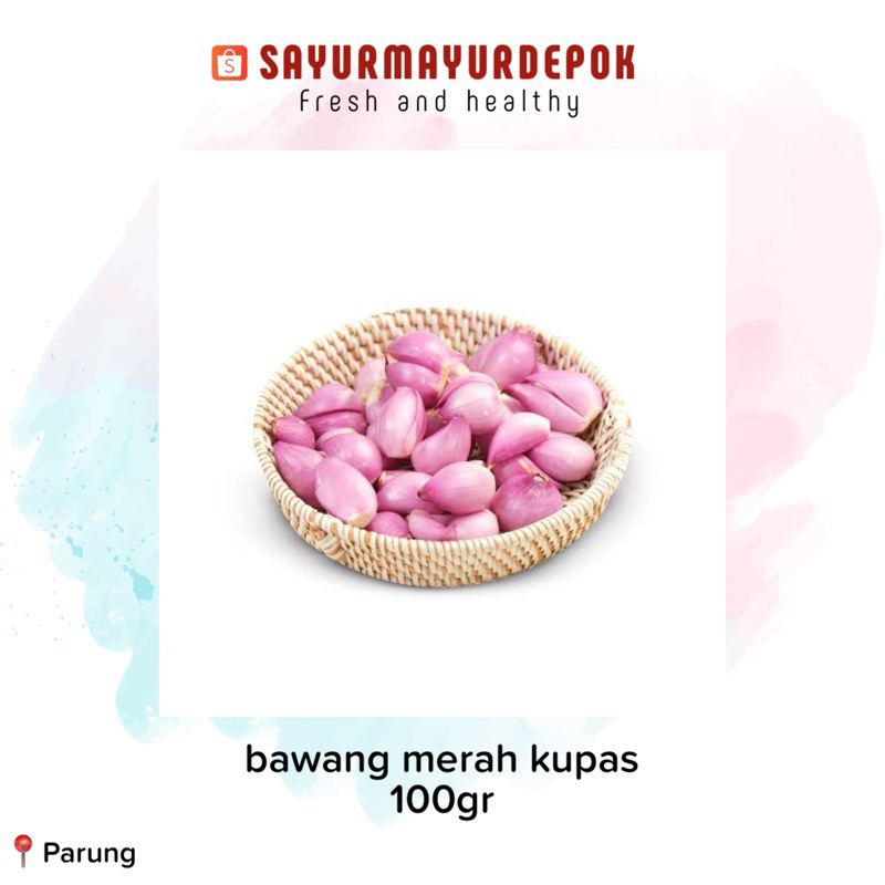 

Bawang merah kupas 100 gram / sayur mayur depok / bogor / tangerang