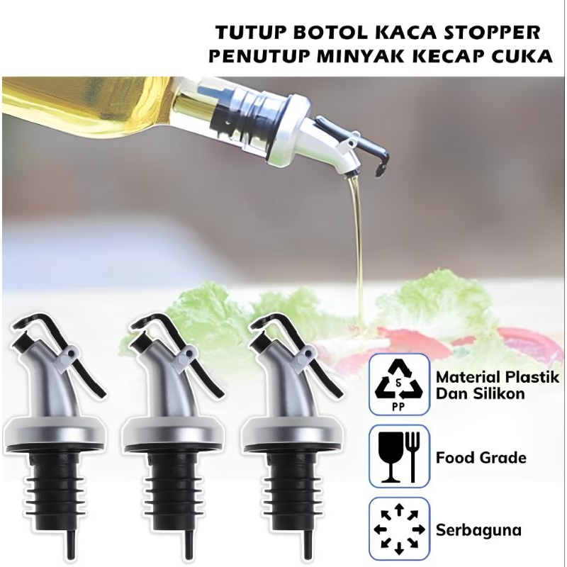 Tutup Botol Kecap Dengan Tutup Bahan Plastik / Dispenser Botol Marjan Wine Bir