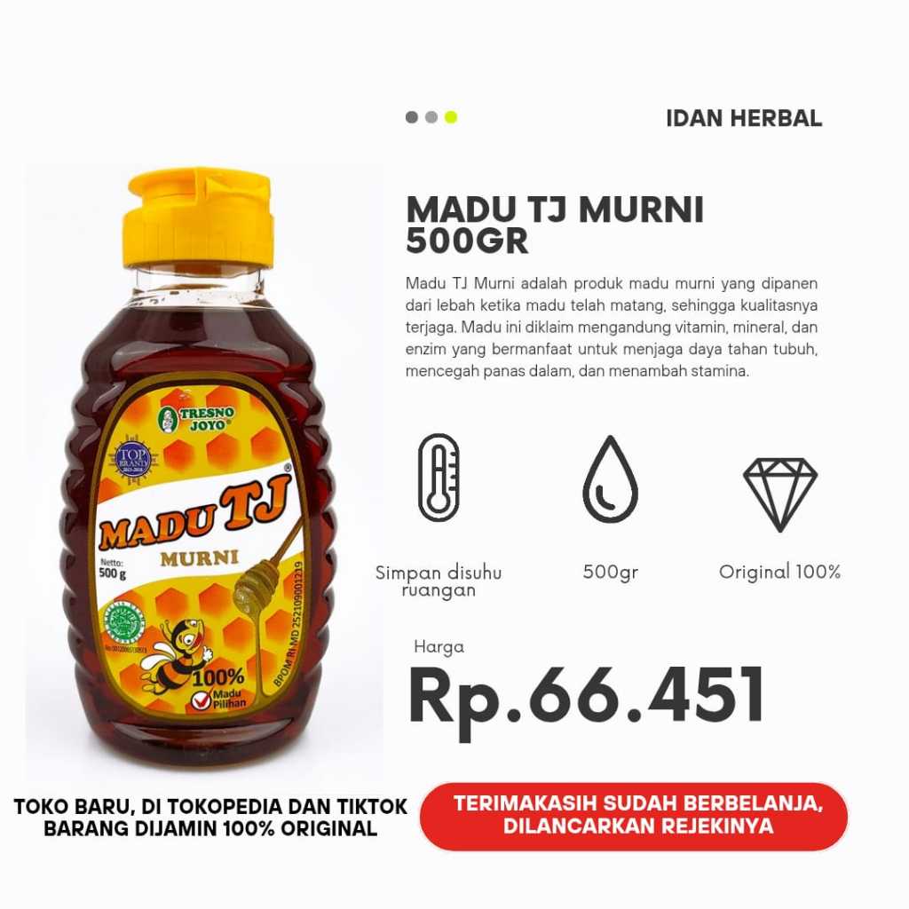 

Classica2106 Madu Tj Murni Tresnojoyo 150Ml 250Ml 500Ml