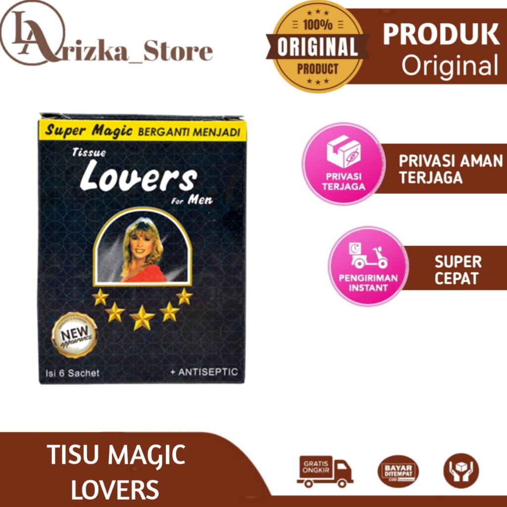 Tisu Magic Lovers For Men / Tisu Magic Original Tahan Lama / Privasi Aman Terjaga