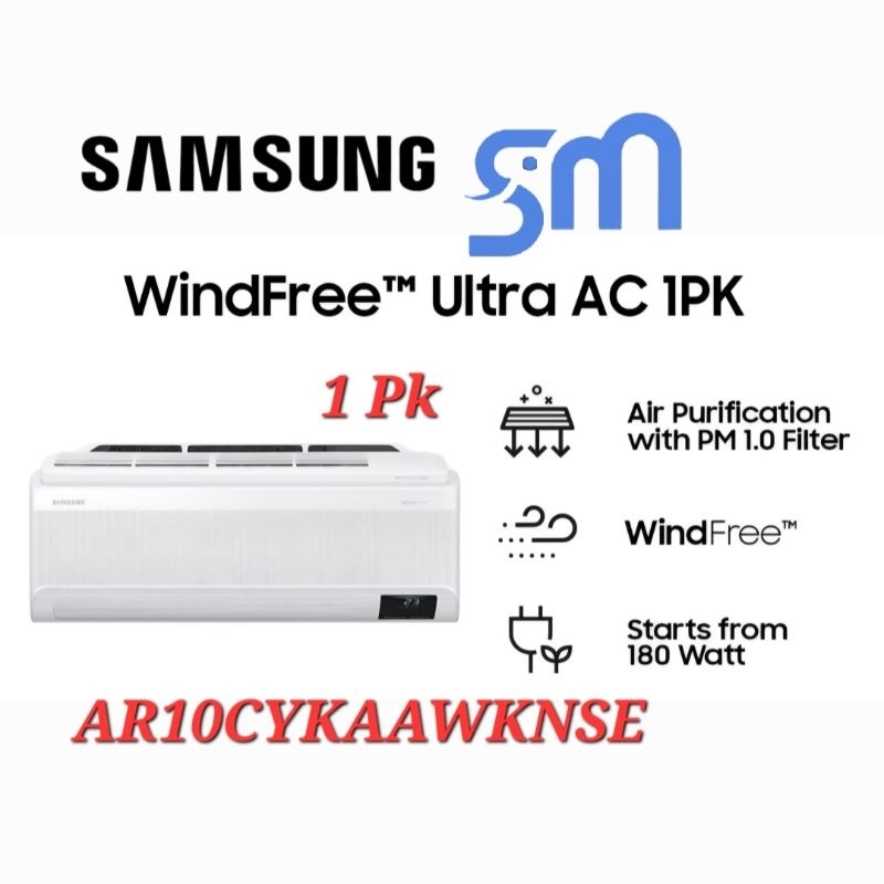 AC Samsung AR10CYKAAWKNSE 1 PK Windfree AI Inverter Wind Free