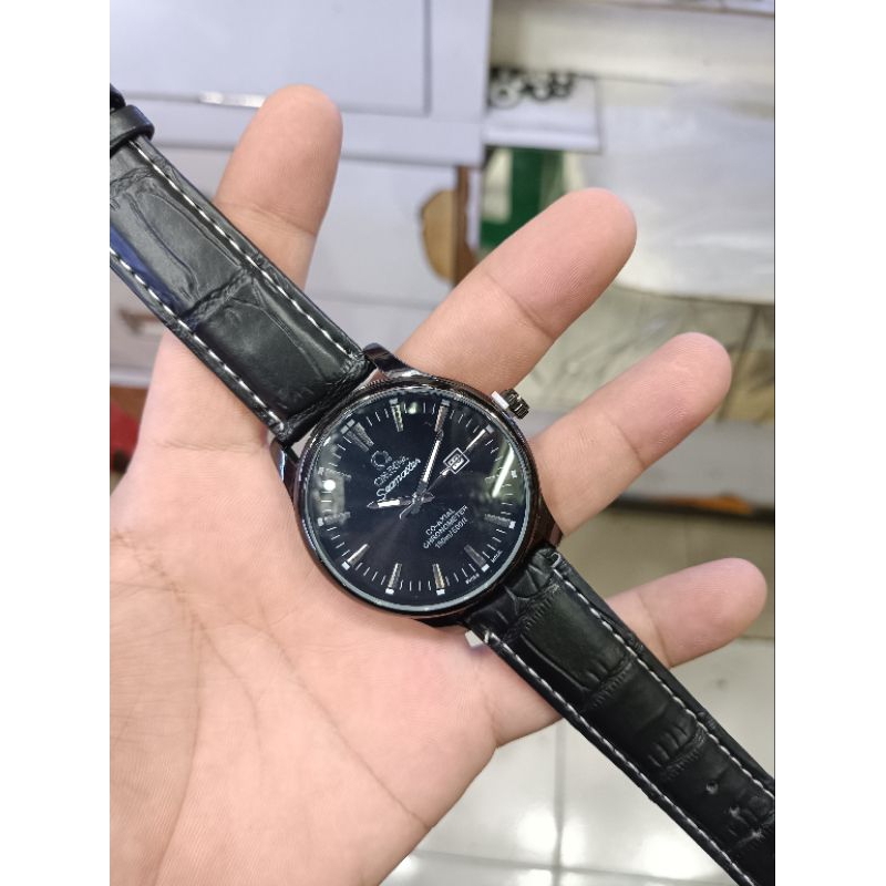 JAM TANGAN KULIT TANGGAL COWOK KEREN BISA COD.
