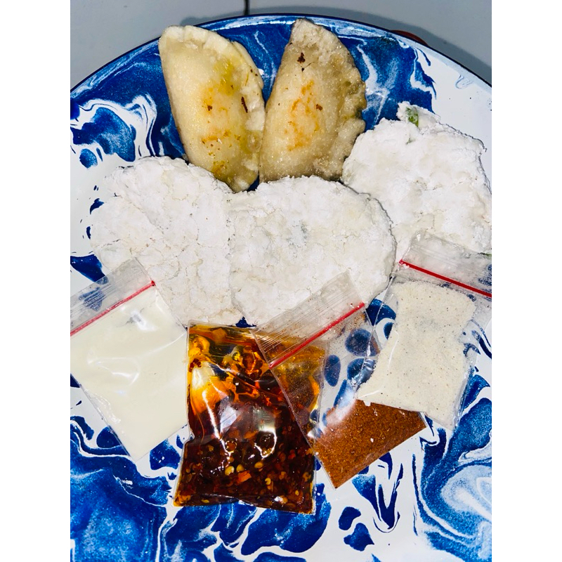 Cireng kuah keju - cireng kuah chili oil - cireng isi