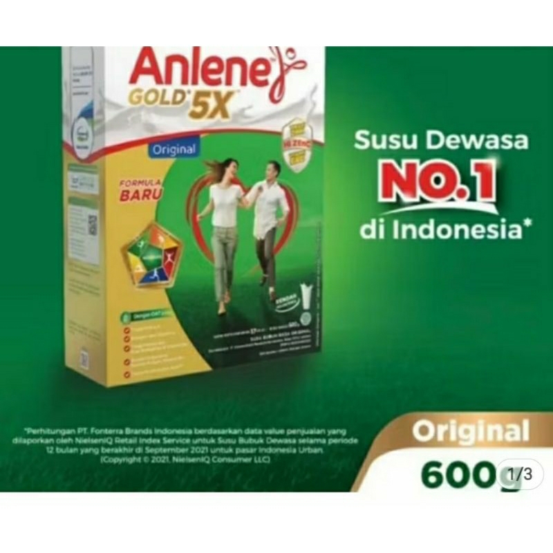 

Anlene Gold 5X 600gr Rasa Original, Coklat, Vanilla
