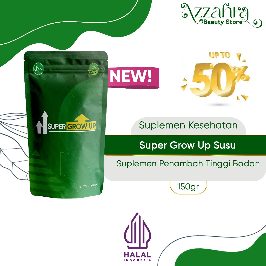 Super Grow Up Peninggi Badan – Suplemen Herbal untuk Meningkatkan Tinggi Badan dan Kesehatan Tulang