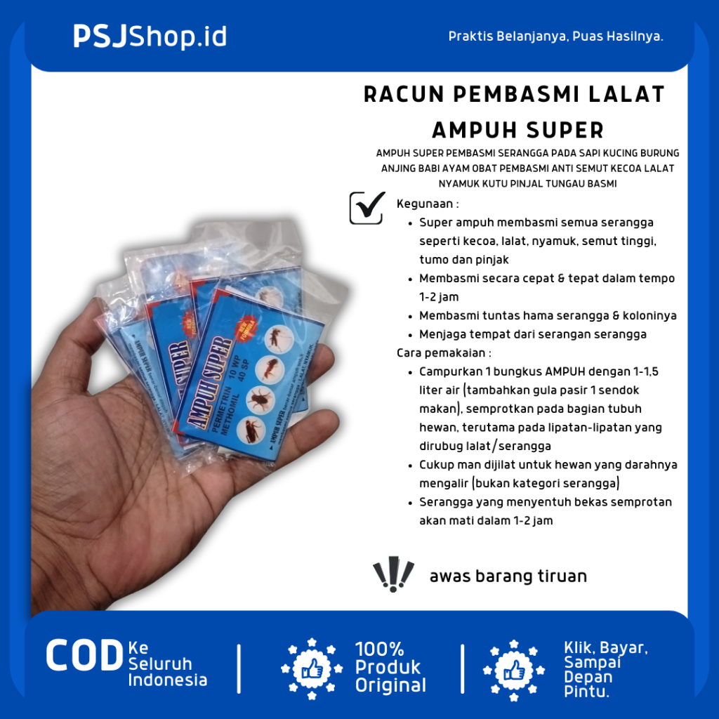Ampuh Super Obat Pembasmi Lalat Kutu Serangga Racun Kecoa Nyamuk Semut Murah