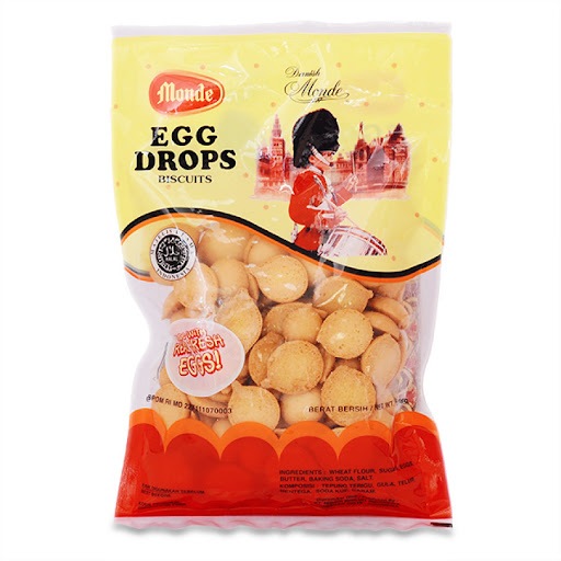 

MONDE BISKUIT EGG DROPS 110 GR MAKANAN RINGAN CEMILAN ANAK KUE TELUR DROP