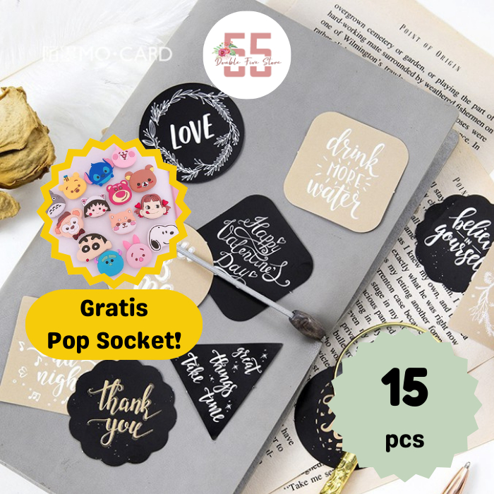 

Sticker Aesthetic Dekorasi Jurnal Scrapbook Motif Text Quote - 103