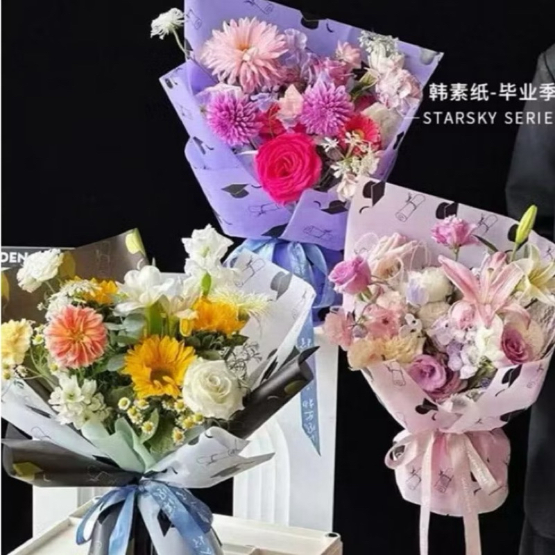 

[5 LEMBAR] KERTAS FLOWER WRAPPING CELLOPHANE ECER KERTAS BUKET BUNGA HAND BOUQUET Graduation