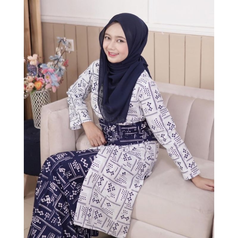 RB Baju Atasan Wanita Tunik Couple Kemko Batik Modern Couple Pasangan Kondangan Casual Batik Premium