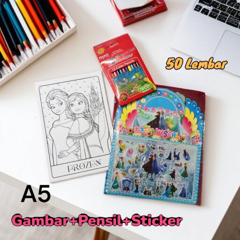 

Gambar Mewarnai Isi 50 Pcs Free Pensil Warna Dan Stiker Cute