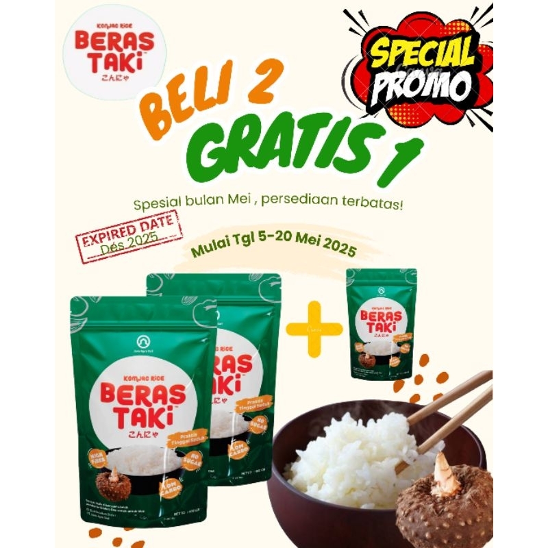 

Paket 3 Pack Porang Beras shirataki Beras Diet Beras Diabet