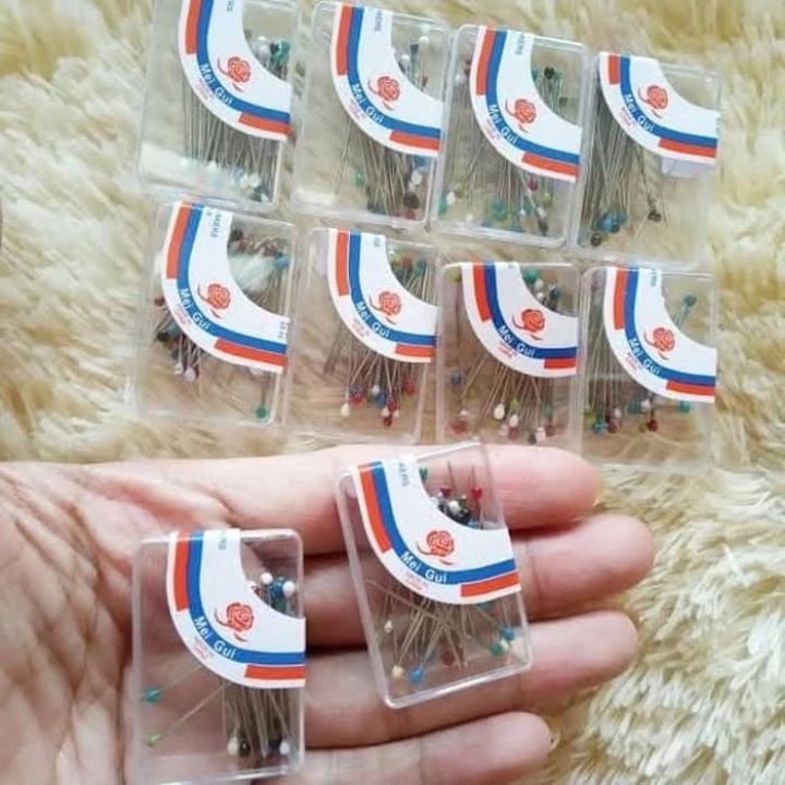 Jarum Pentul Mini Stainless Steel Pin Bros Hijab Mika Kecil Pentol Box Kotak Kerudung Jilbab - MA